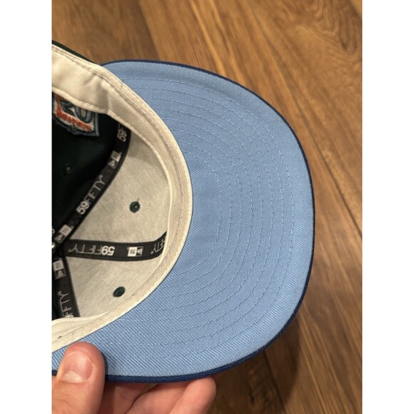 New Era 59fifty Oakland A's Athletics Green Hat 50 Years Patch 7 5/8 (SEE PICS!) - Picture 6 of 7